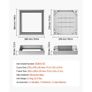 Manhole Cover with Frame, 300 x 300mm Invisible Recessed Septic Tank Access Covers, Aluminum Alloy Embedded Drain Channel Inspection Cover Image 3