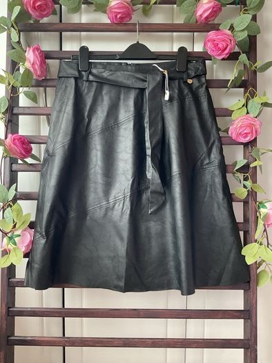 skirt Bnwt Aline black leather look skirt Relish brand eu 46 16/18