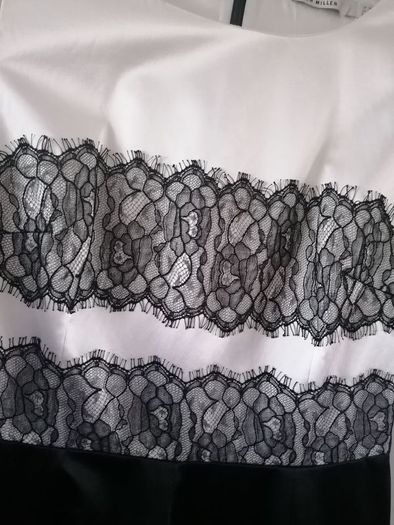 Karen Millen black and white occasion dress Size 12/14