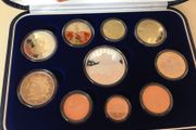 Italy 2010 Silver Proof 5 Euro Coin Set Low Mintage