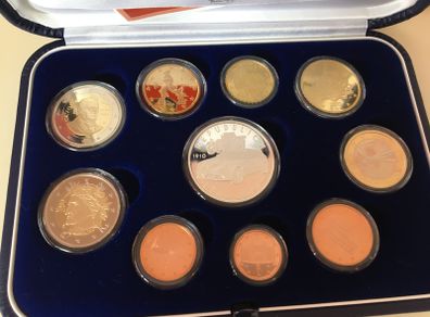 Italy 2010 Silver Proof 5 Euro Coin Set Low Mintage