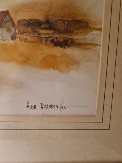 Hugh Brandon Cox "Old Church" signed print