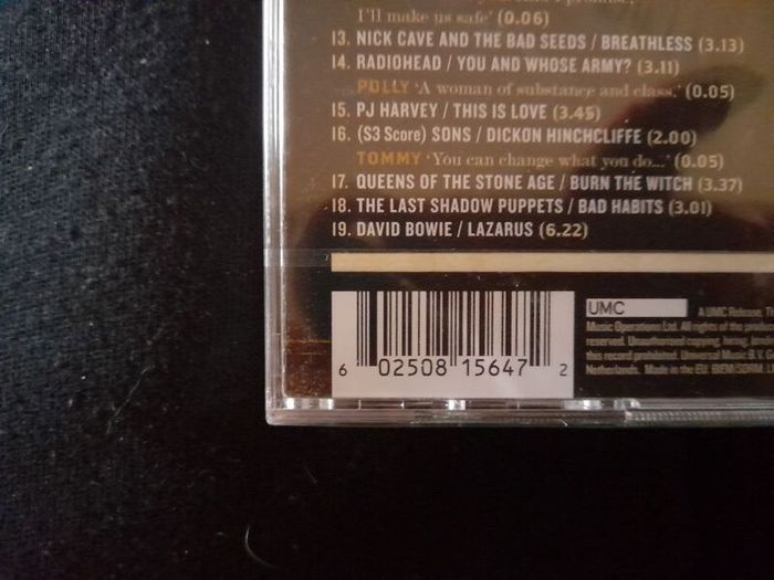 Peaky Blinders Official Soundtrack CD (Sealed)