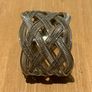Vintage silver-toned wide woven open cuff bracelet Image 4