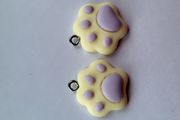 Colorful cute charms for crafting - dog paws NEW paw