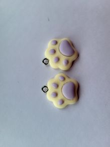 Colorful cute charms for crafting - dog paws NEW paw