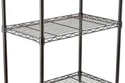 3-Shelf Storage Unit with Height Adjustable Shelves and Adjustable Levelling Feet - 340kg Max Weight, Black (FREE POSTAGE)