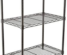 3-Shelf Storage Unit with Height Adjustable Shelves and Adjustable Levelling Feet - 340kg Max Weight, Black (FREE POSTAGE)