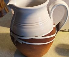 Stephen Pearce Large  Jug is not perfcet the handle been fixed. could be used as vase.