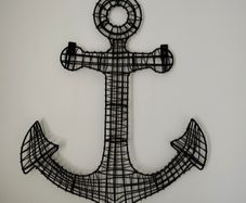Nautical anchor metal wall decor