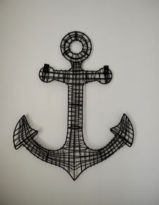 Nautical anchor metal wall decor
