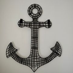 Nautical anchor metal wall decor
