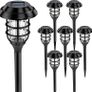 Solar Outdoor Lights, 8 Pack Solar Pathway Lights, Bright Solar Garden Lights, Waterproof Led Solar Yard Lights for Patio, Lawn, Yard, and Landscape-(Cold White) Image 3