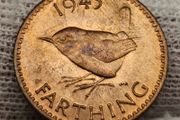 Great Britain 1943 1/4d Farthing Beautiful Uncirculated Red