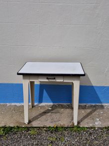 Vintage enamel table