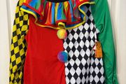 Girls Halloween Clown Costume and Wig. Age 10 / 11. Brand New.