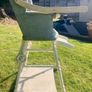 1950s Solid Wood Upholstered Highchair Image 6