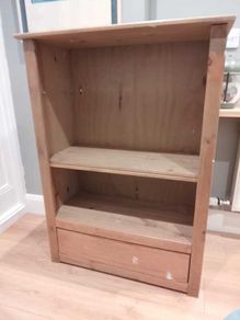 Wooden shelves