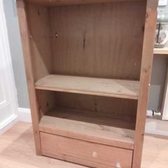 Wooden shelves