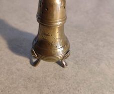 Graceful Vintage Handmade Pepper Pot in BRASS.