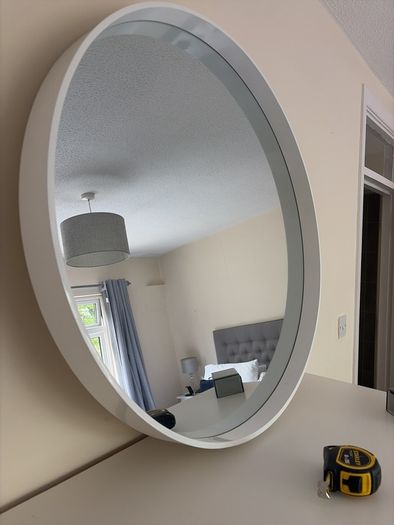 Round large mirror
