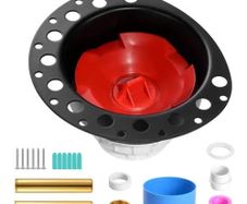 PVC Freestanding Tub Drain Kit, 2 Brass Tail Pipes, Bathtub Drain Rough-in Kit, with PVC Adapter of Tailpiece, Compatible with Freestanding Bathtubs