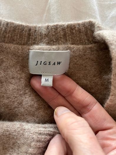 Wool/cashmere jigsaw jumper