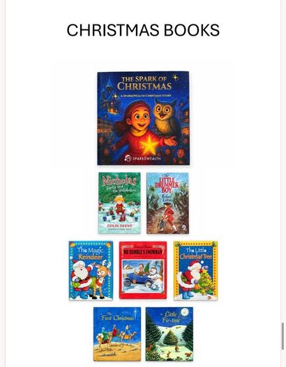 Bundle of 8 Children's Christmas Books - Picture & Story Books (Includes Sparkswealth)