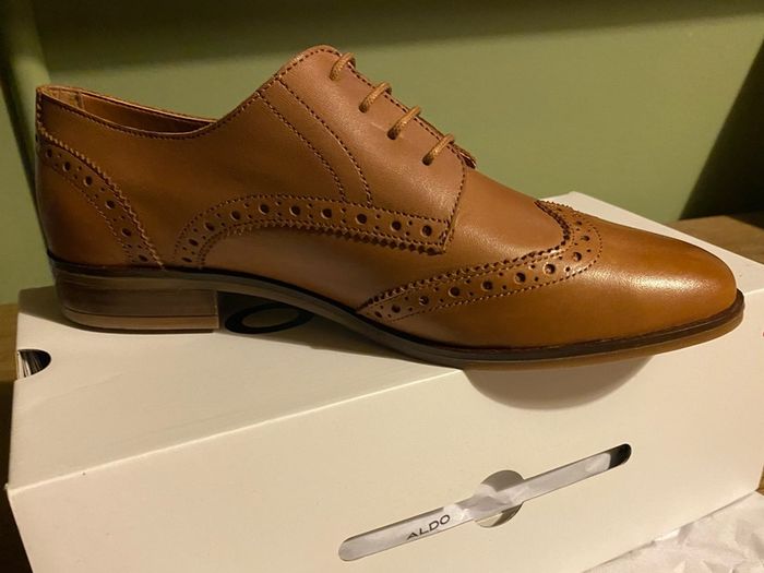 Brand New Aldo Office Brown Leather Woman Shoes