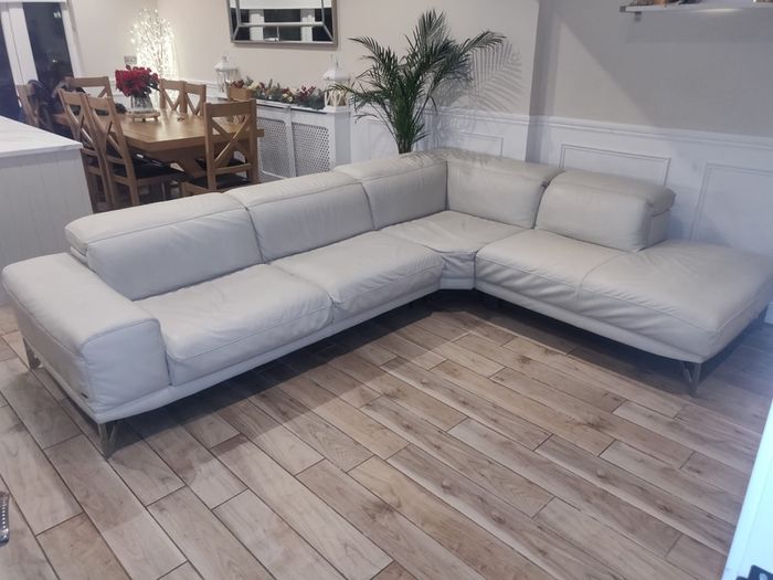 Real leather L shaped sofa from karl's furniture (vigore)