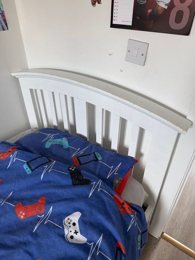 White single bed