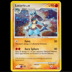Lucario Lv.30 6/130 Holo Rare Diamond and Pearl Base Set Pokemon Card