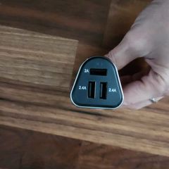 Car USB Charger Socket DC 12v/24v CE certified 3 Way High Speed USB Car Charger