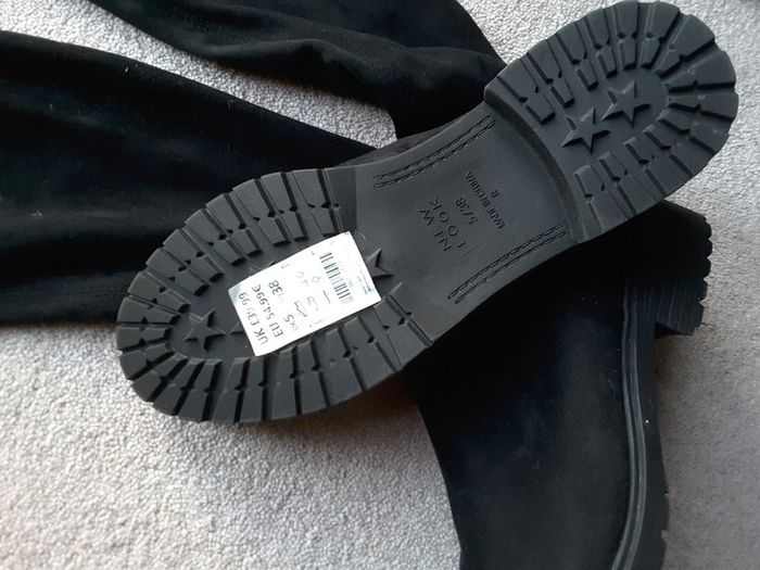 Black Suede over knee boots, never worn.