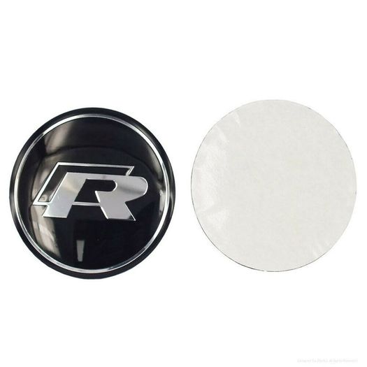 2.2" 56mm VW R Logo Car Alloy Wheel Alloy Center Hub Cap Sticker Emblem for Volkswagen