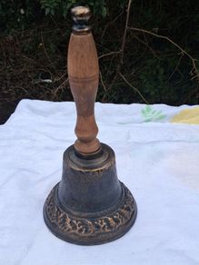 Gilded Cast Iron Hand Bell(11 Inches 1.4kgs)