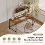 120x50 cm Computer Desk, Gaming Desk for Small Spaces, Modern Simple Style Desk for Home Office, Study Student Writing Desk, Brown Image 5