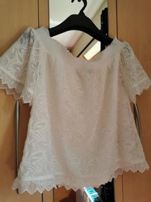 NEW - Karen Millen white lace top UK 10
