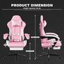 Gaming Chair, Ergonomic Computer Chairs with Footrest, Comfy Office Chair with Headrest, Massage Gaming Chair for Adult, Height Adjustable Pc Chair, 360 Swivel Image 4