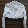White stretchy cropped denim jacket, from ONLY, Size 10 Image 6