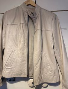 Real leather jacket (creme colour), M