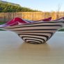 Murano Glass Red and Zebra Striped Conch Shell Bowl Image 5