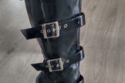 Black long boots heels size fits 35/36