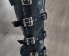 Black long boots heels size fits 35/36