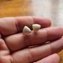 Vintage small white hypoallergenic earrings Image 4
