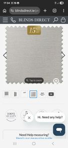Blinds Direct Roman Blind,  Electric with remote 200cm x 125cm
