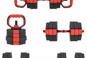 4-in-1 Dumbbell Set Dumbbells Adjustable Barbells 25 KG for Home Strength Training