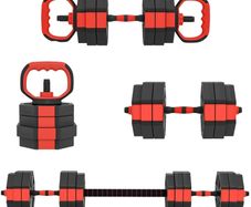 4-in-1 Dumbbell Set Dumbbells Adjustable Barbells 25 KG for Home Strength Training