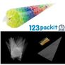 Job lot 100 clear candy cones size small 25 cm x 13 cm Image 2