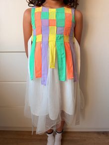 Carnival Kids Pastel Rainbow Dress | Girls Party Birthday Dress